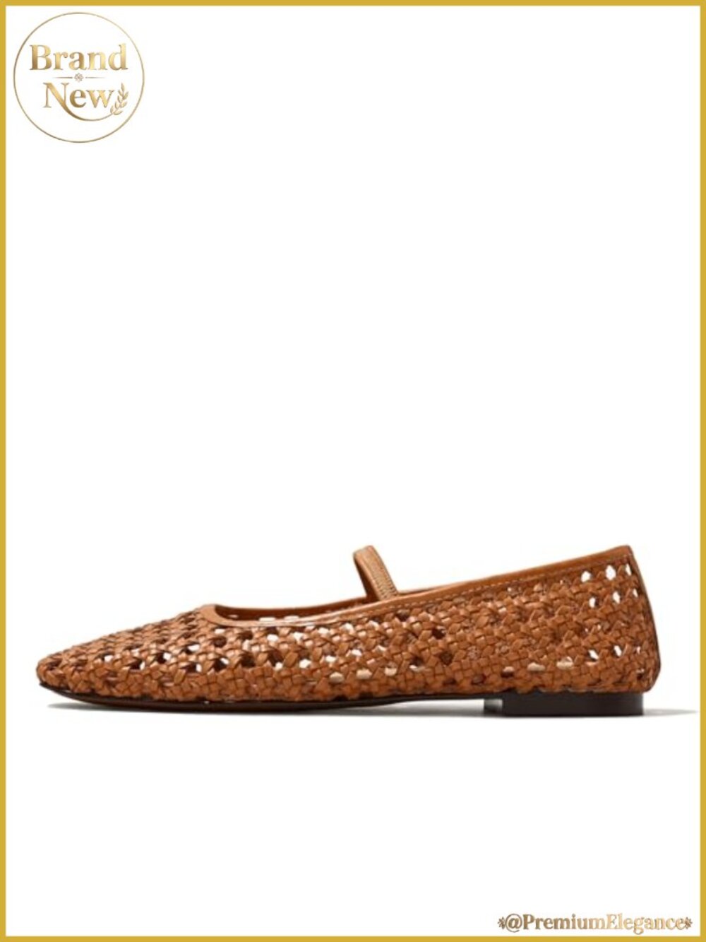 Woven Flat Mary Jane Style Square Toe Ballet Shoes Women's Mesh